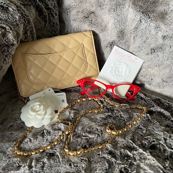 SOLD - Chanel Classic Flap Wallet on Chain WOC Light Beige BRAND NEW - Picture 6 of 7